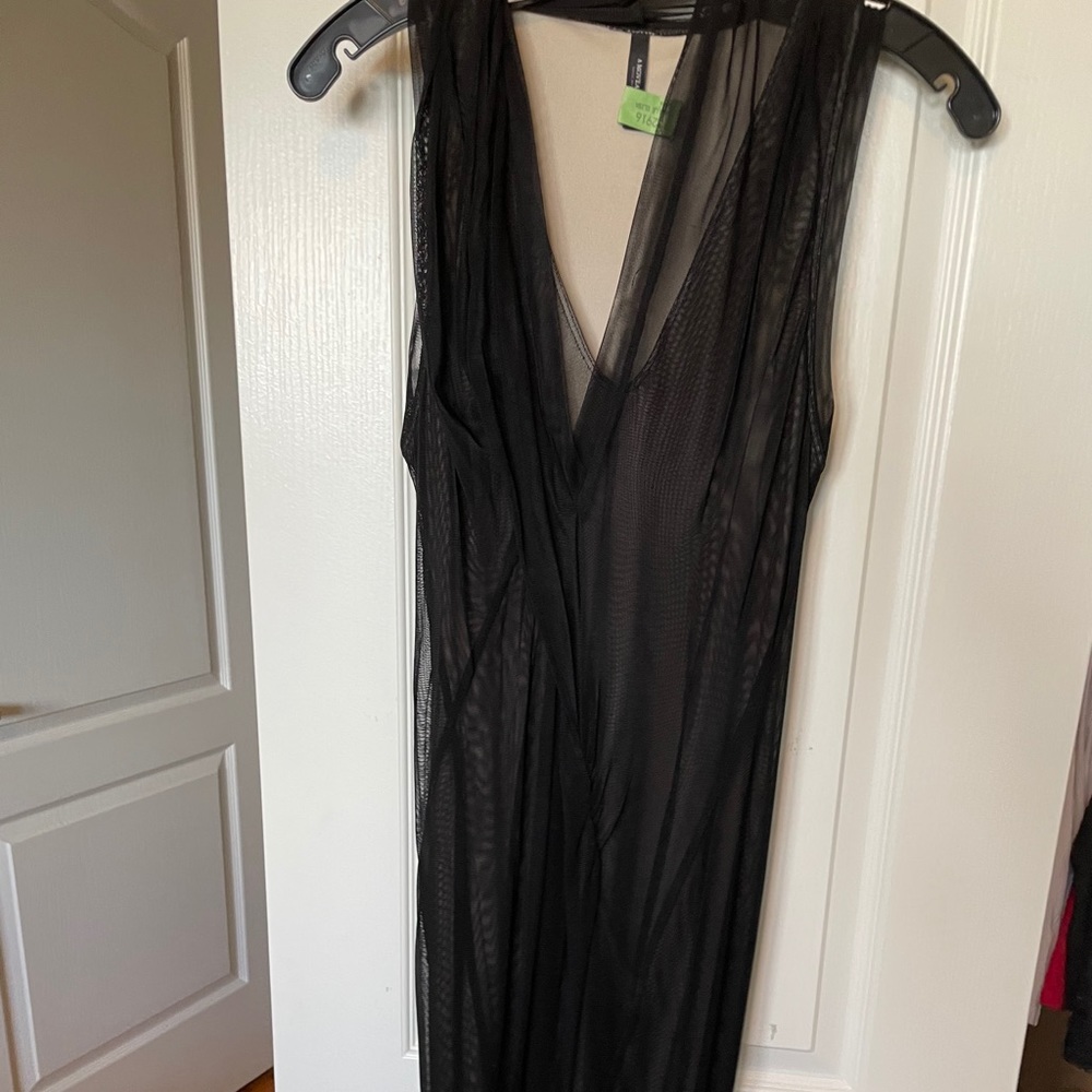 Black knee length dress
